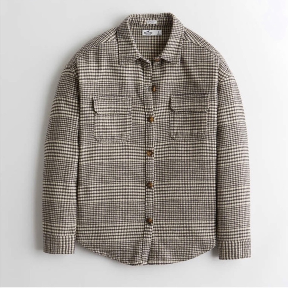 Hollister Boyfriend Fit Flannel Shacket